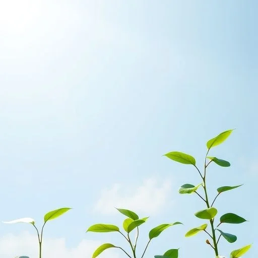 Futuristic wind turbine farm at sunrise with digital energy lines